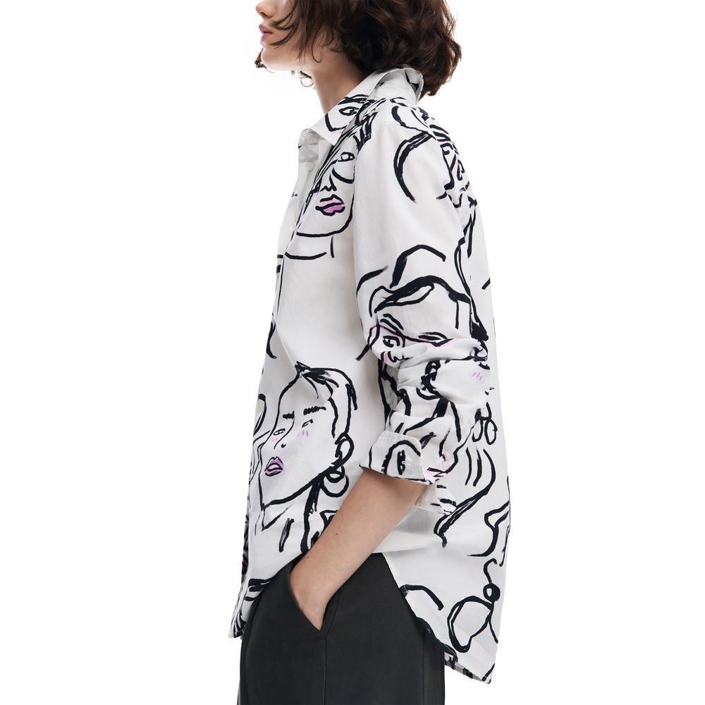 Desigual White Cotton Sweater - Arichezz.store