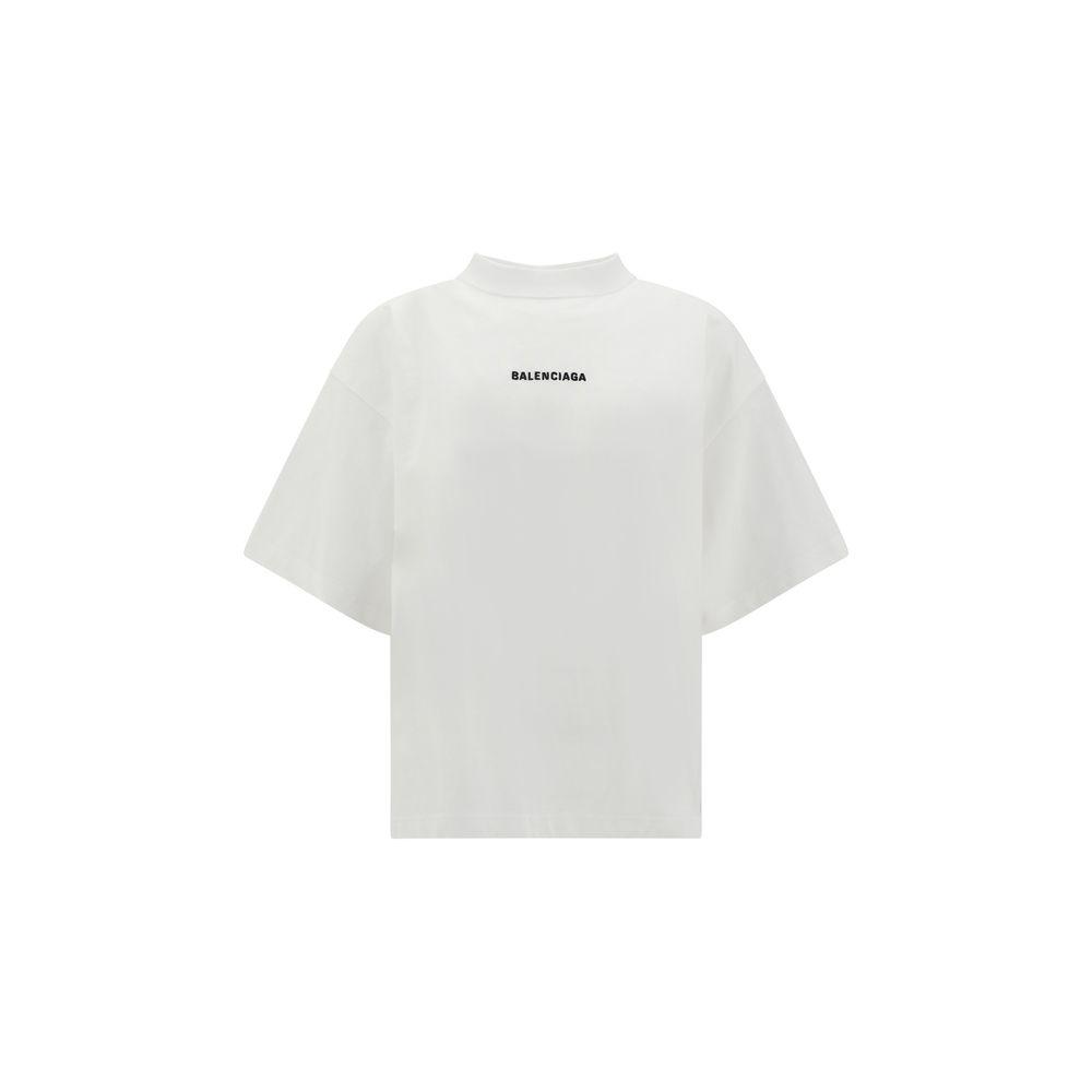 Balenciaga White logo T-shirt - Arichezz.store