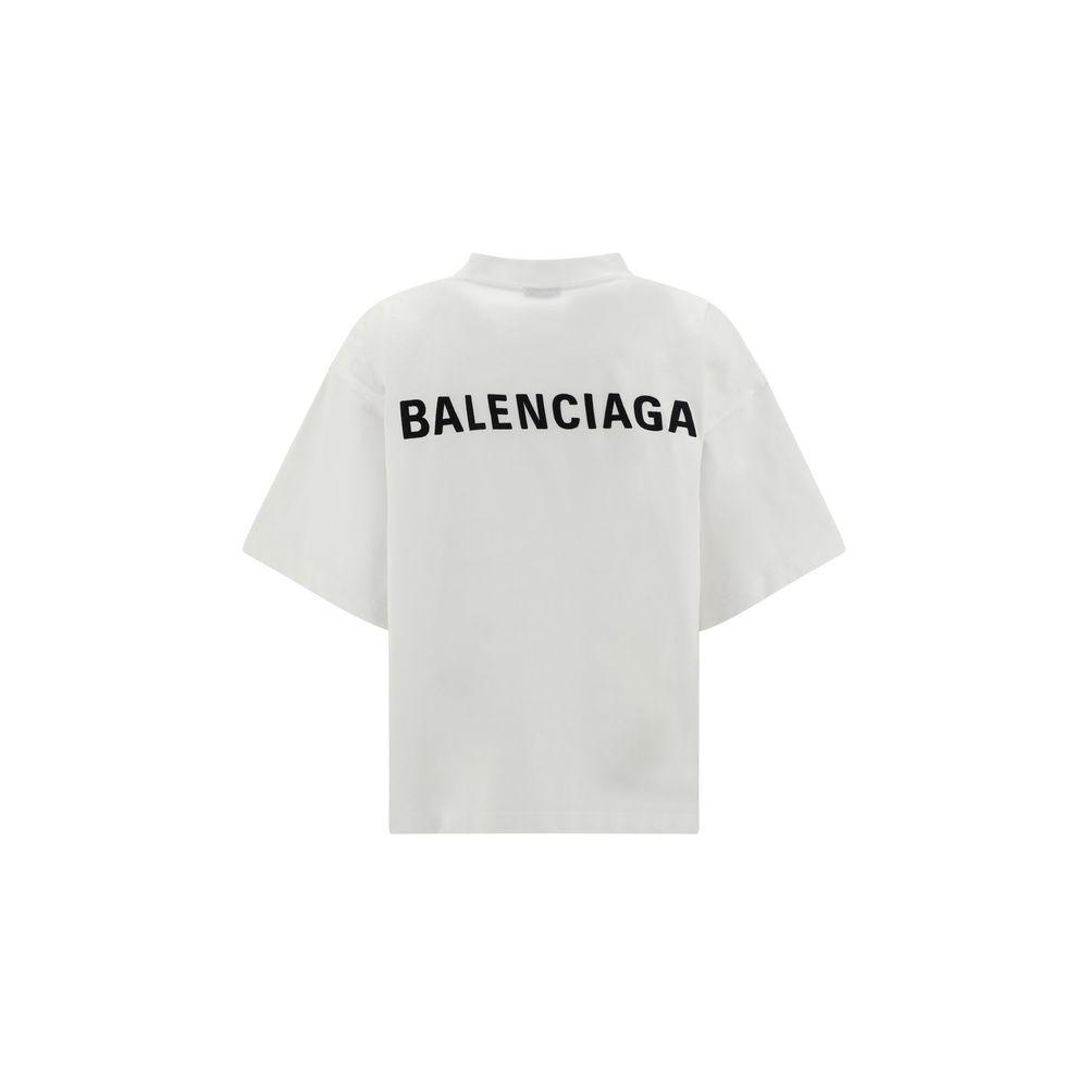 Balenciaga White logo T-shirt - Arichezz.store