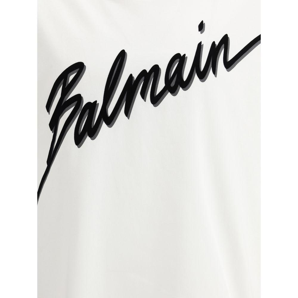 Balmain Letter Flock T-Shirt - Arichezz.store