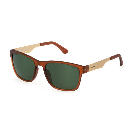 Police Brown Plastic Sunglasses - Arichezz.store