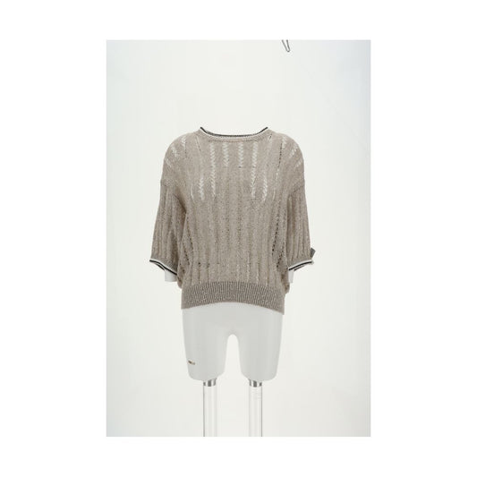 Brunello Cucinelli Openwork knit pattern Sweater with sequins - Arichezz.store