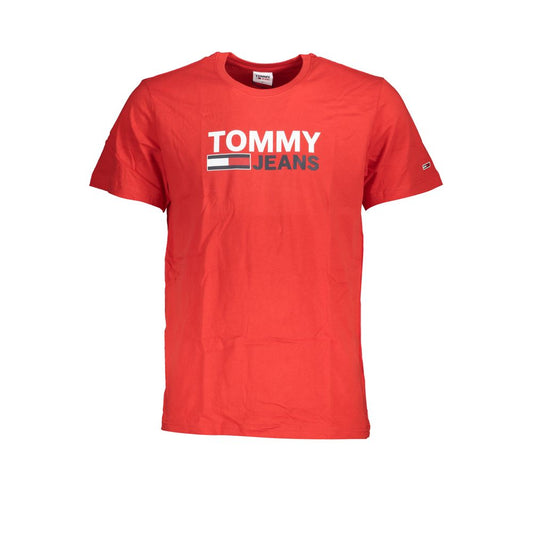 Tommy Hilfiger Red Cotton T-Shirt - Arichezz.store