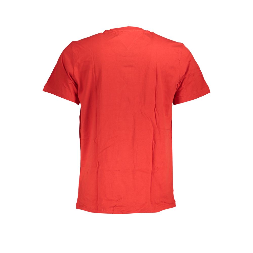 Tommy Hilfiger Red Cotton T-Shirt - Arichezz.store