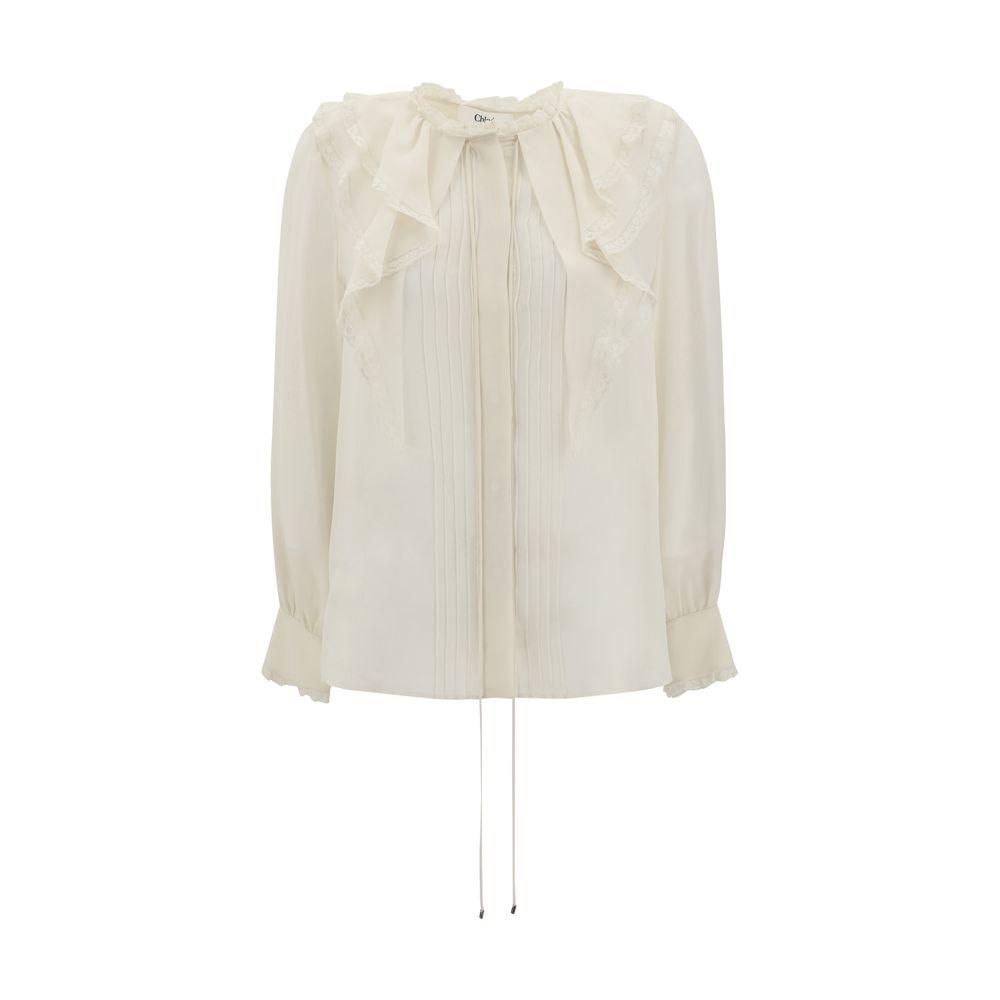 Chloé Silk Blouse with pleated details - Arichezz.store