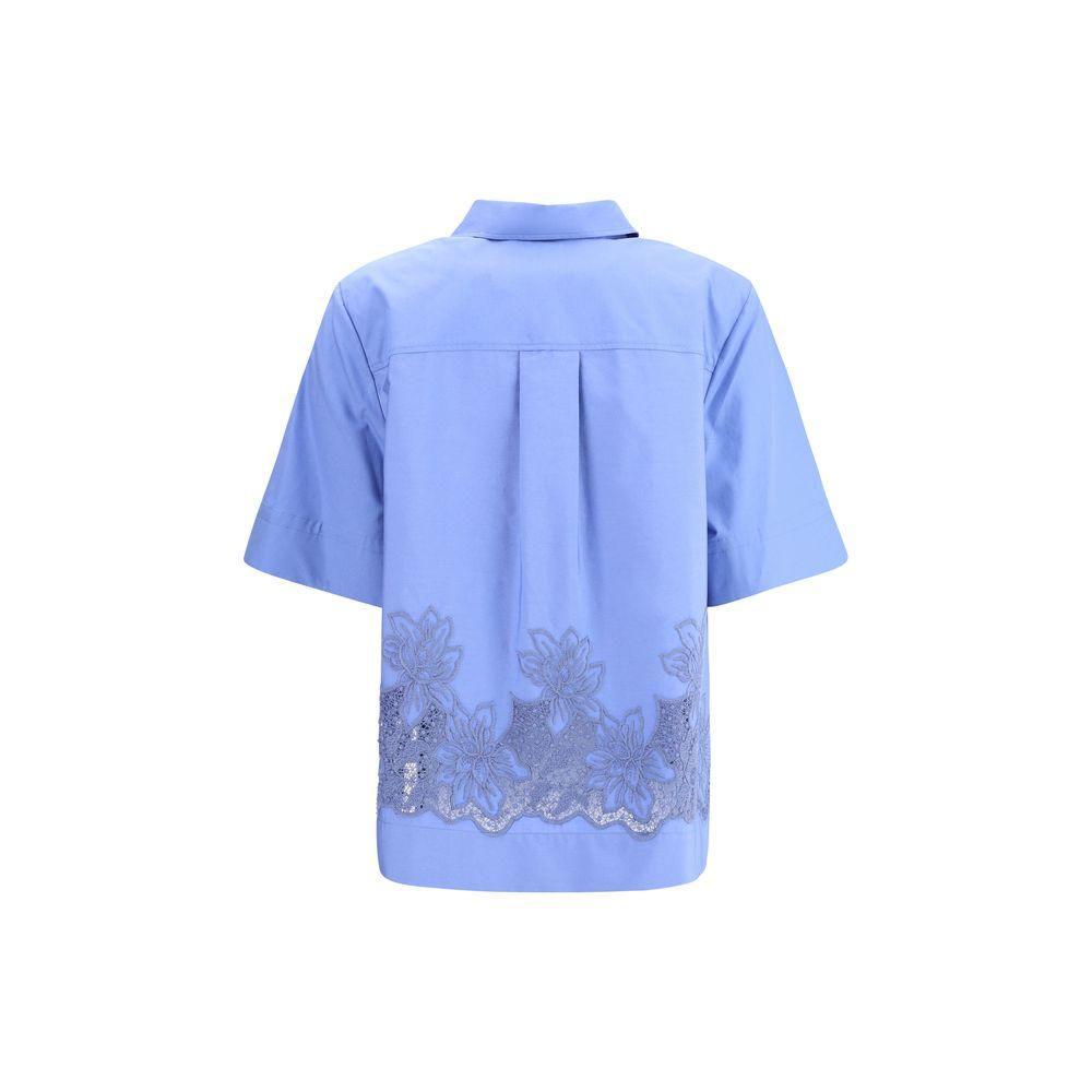 P.A.R.O.S.H. Short sleeves embroidered Shirt - Arichezz.store