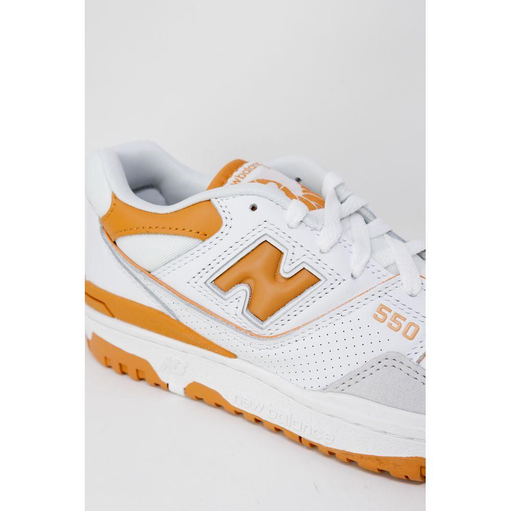 New Balance Orange Synthetic Leather Sneaker