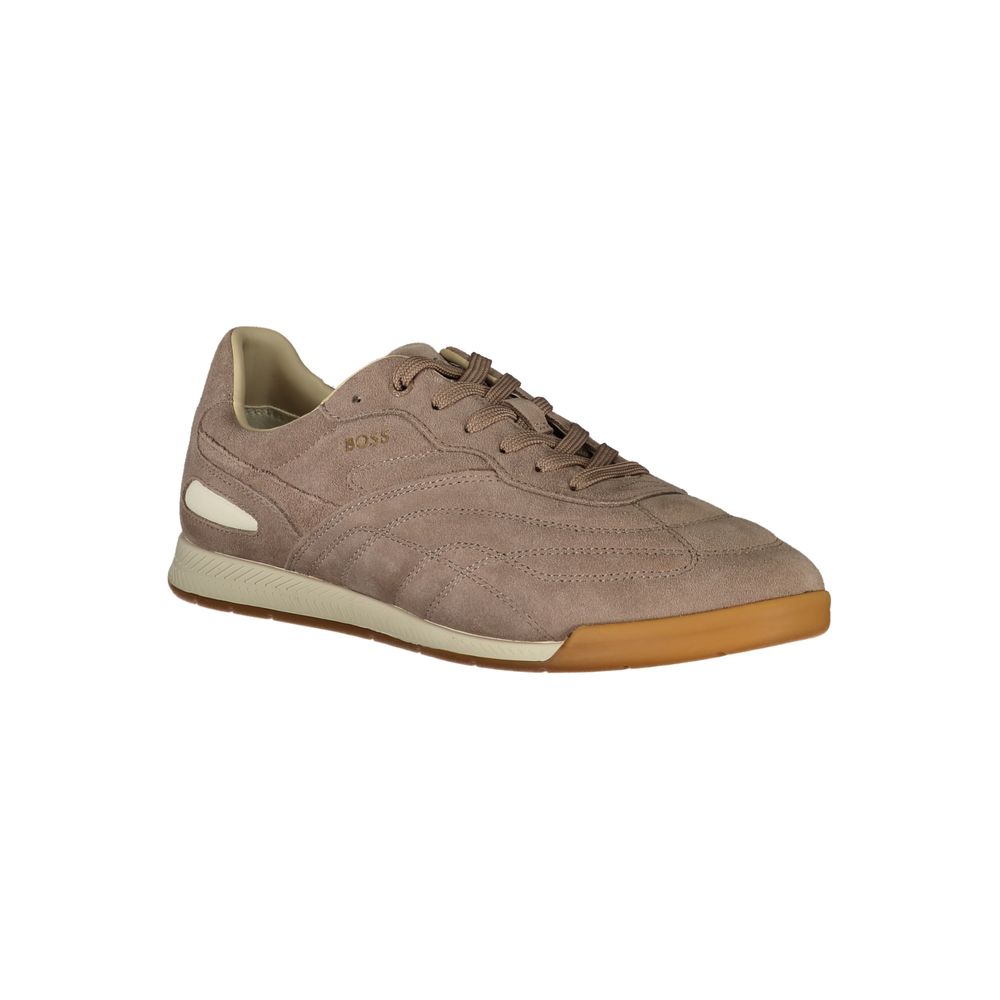 Hugo Boss Brown Polyester Sneaker