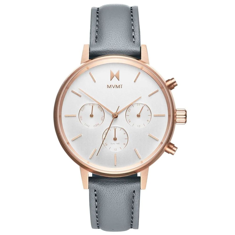 MVMT Gray Leather Watch