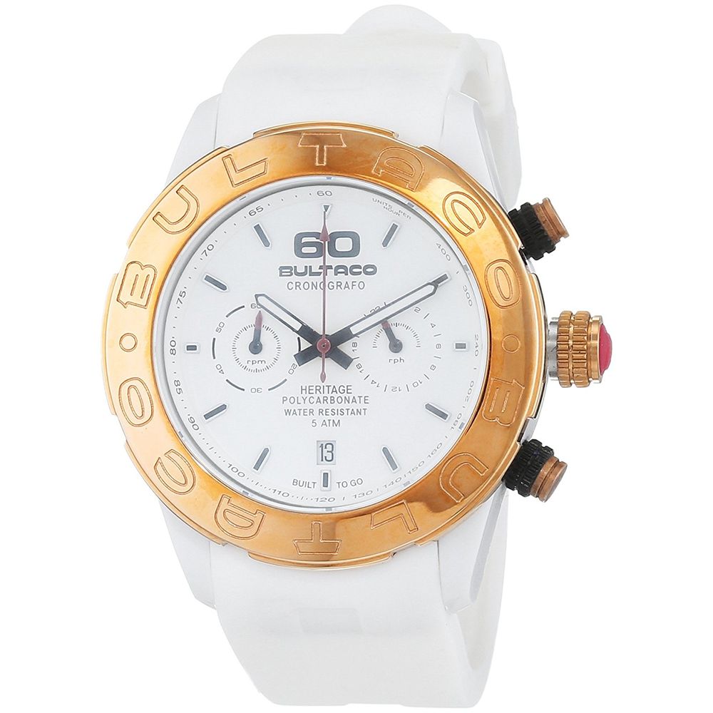 Bultaco White Rubber Watch