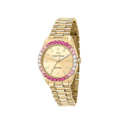 Chiara Ferragni Gold Stainless Steel Watch - Arichezz.store