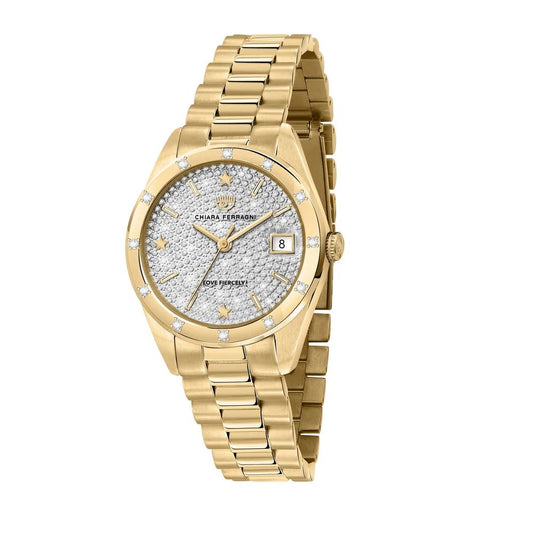 Chiara Ferragni Gold Stainless Steel Watch - Arichezz.store