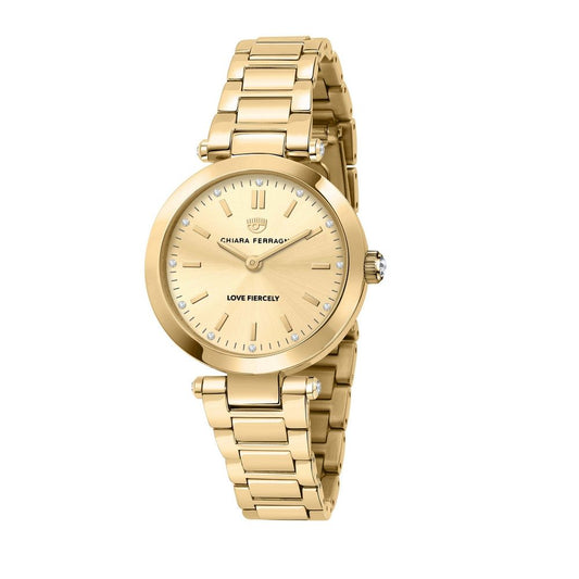 Chiara Ferragni Gold Stainless Steel Watch - Arichezz.store