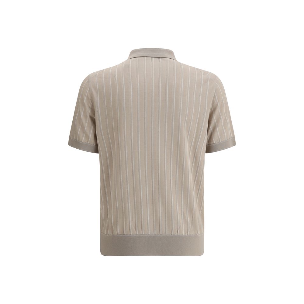 Brioni Striped Polo Sweater