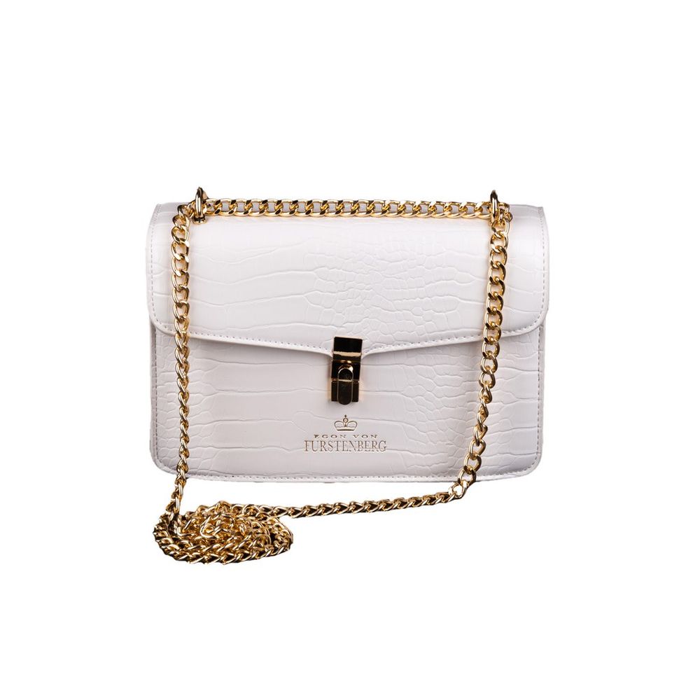 Egon Von Furstenberg White Crossbody Bag