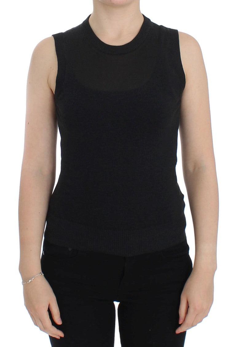 Dolce & Gabbana Elegant Black Sleeveless Pullover Vest - Arichezz.store