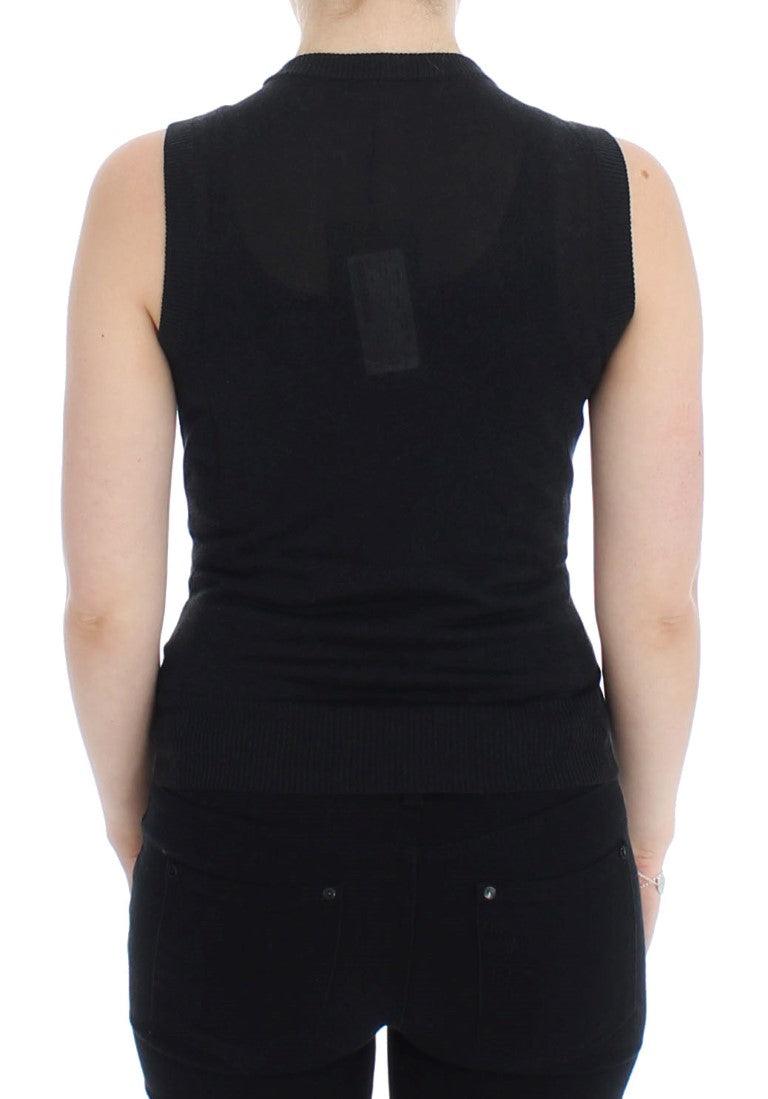 Dolce & Gabbana Elegant Black Sleeveless Pullover Vest - Arichezz.store