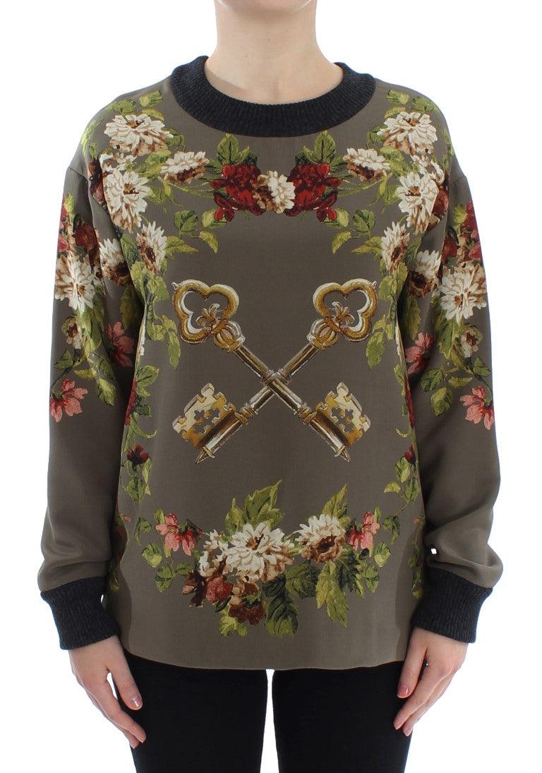 Dolce & Gabbana Enchanted Sicily Silk Crewneck Blouse - Arichezz.store