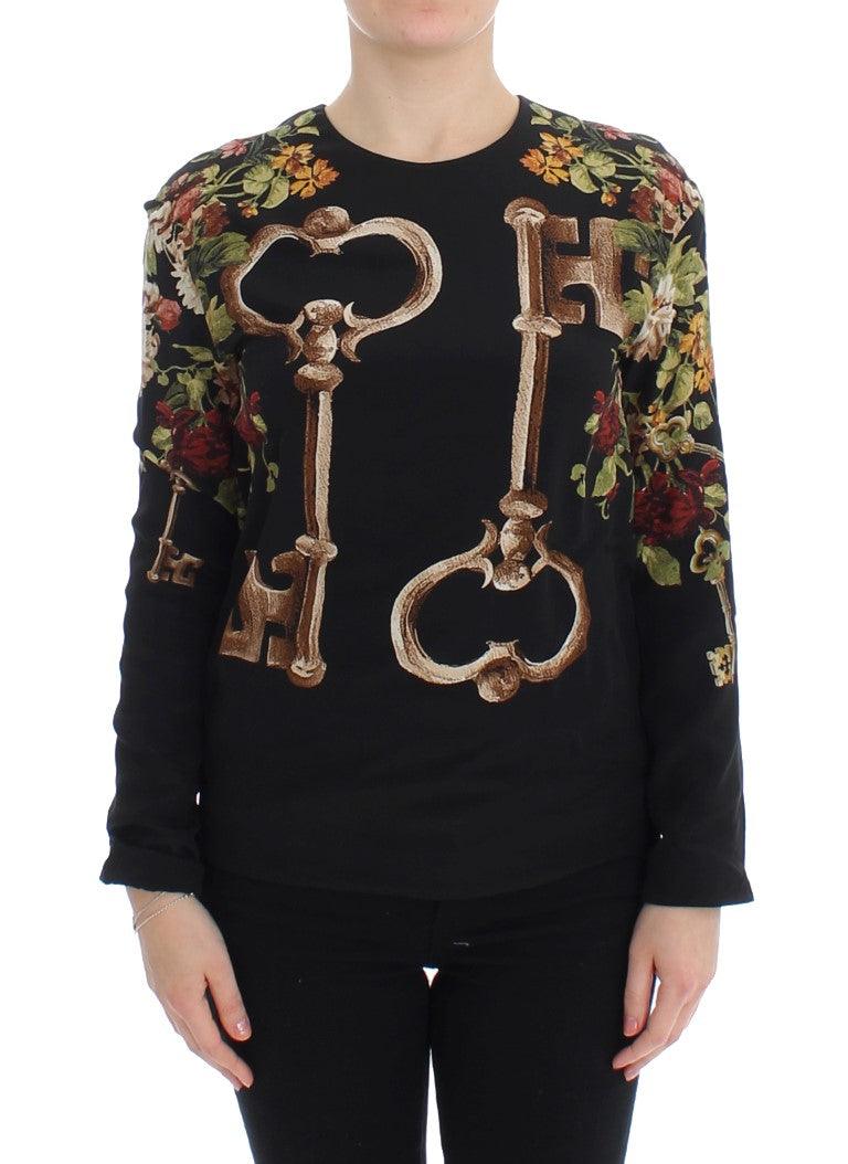 Dolce & Gabbana Elegant Medieval Print Silk Blouse - Arichezz.store