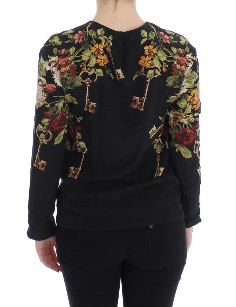 Dolce & Gabbana Elegant Medieval Print Silk Blouse - Arichezz.store