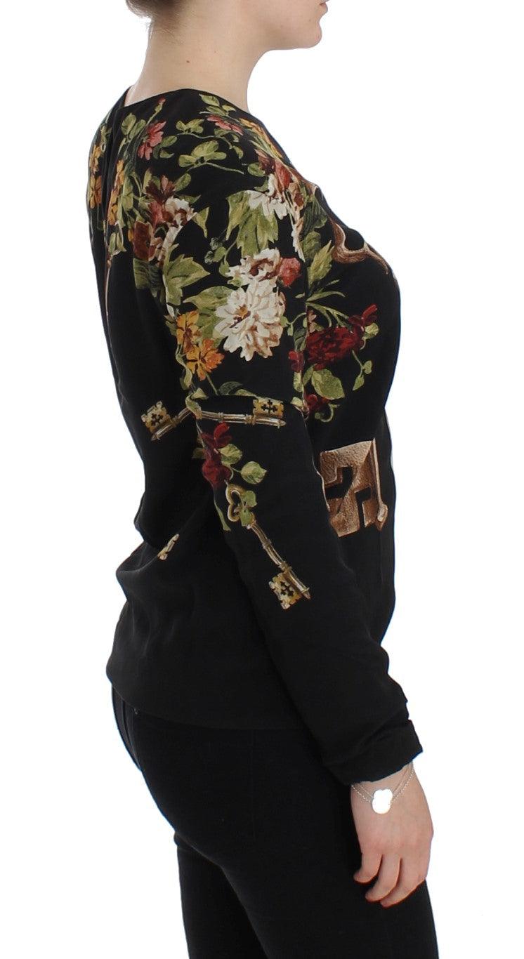 Dolce & Gabbana Elegant Medieval Print Silk Blouse - Arichezz.store