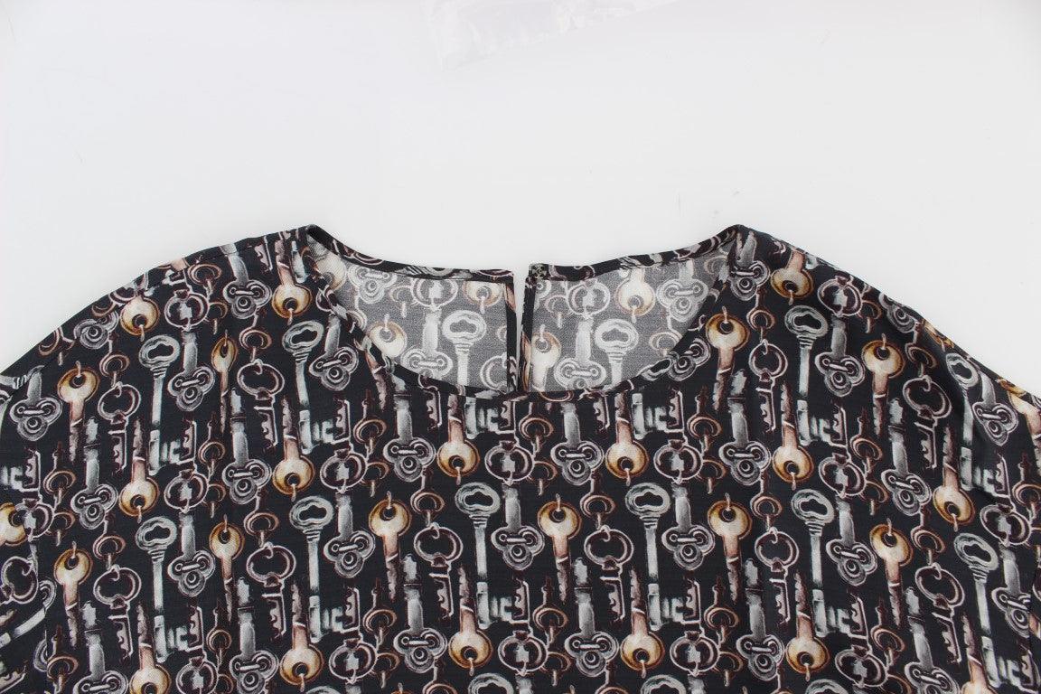 Dolce & Gabbana Enchanted Sicily Silk Blouse with Key Print - Arichezz.store