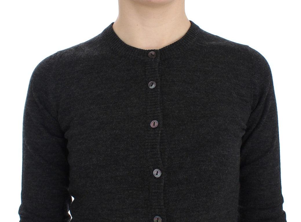 Dolce & Gabbana Elegant Gray Wool Cardigan Sweater - Arichezz.store