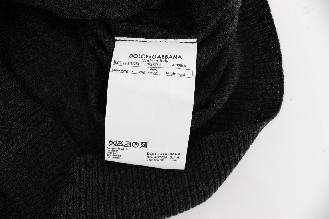 Dolce & Gabbana Elegant Gray Wool Cardigan Sweater - Arichezz.store