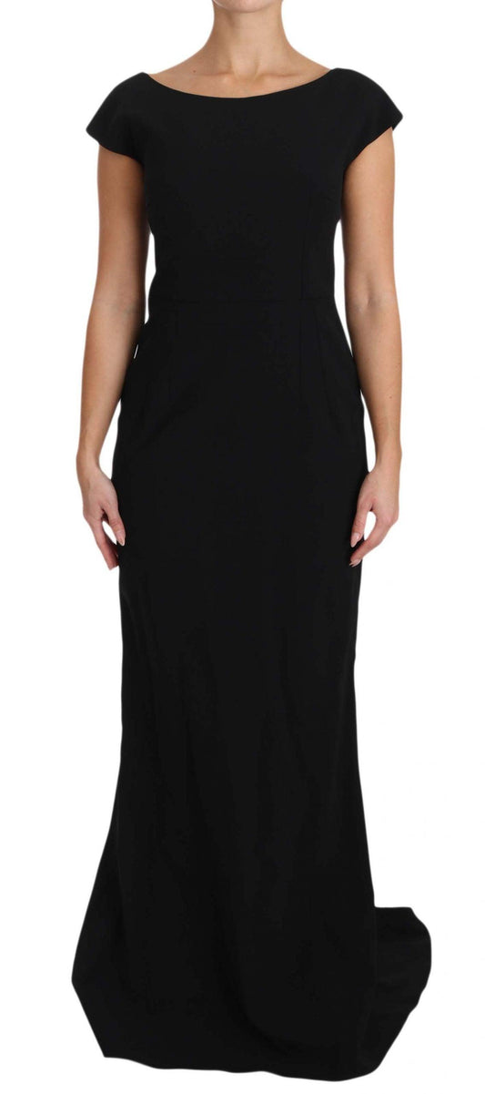 Dolce & Gabbana Elegant Black Maxi Sheath Dress - Arichezz.store