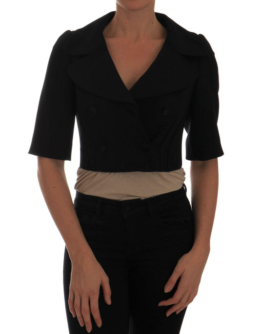 Dolce & Gabbana Chic Black Cropped Blazer - Arichezz.store