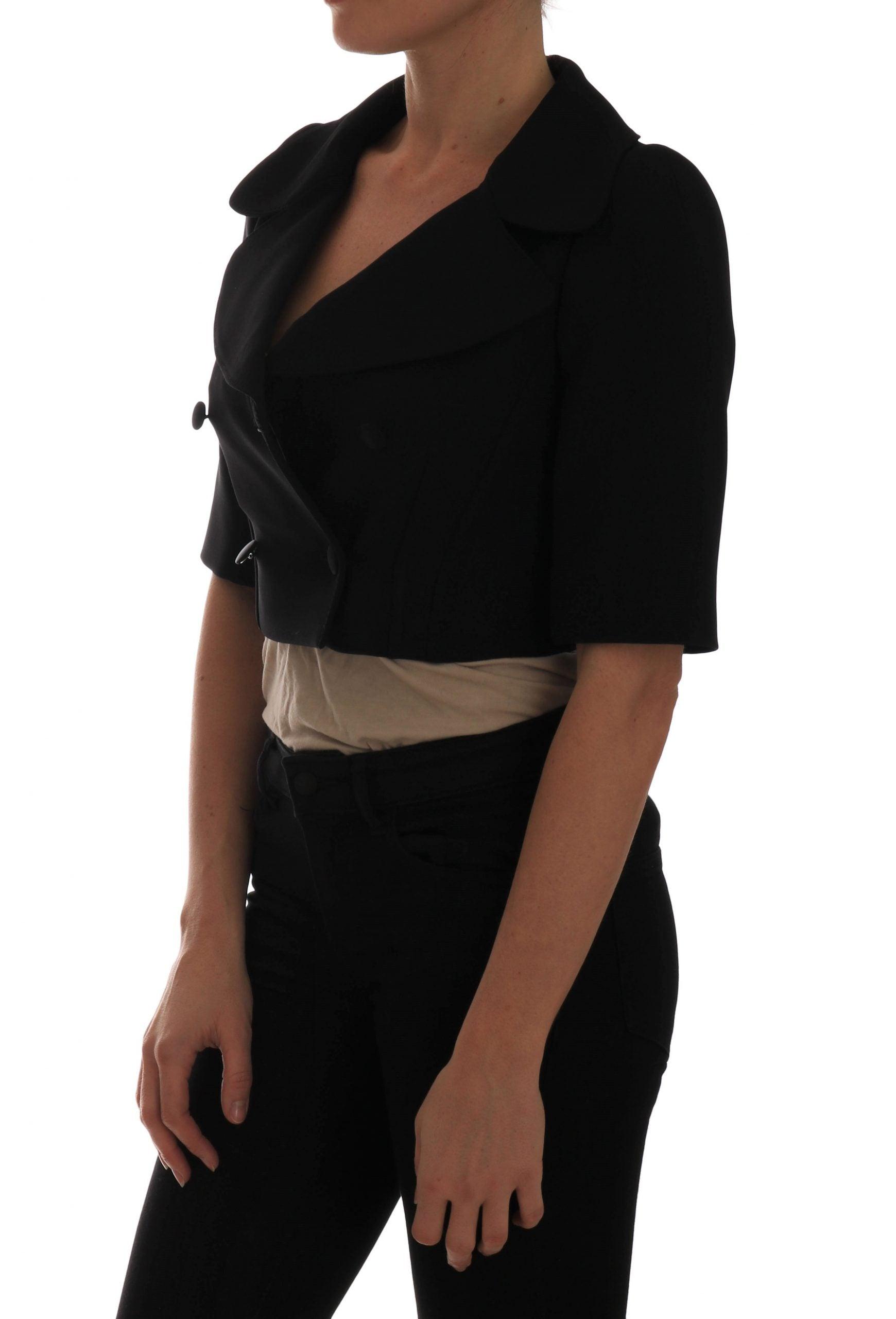 Dolce & Gabbana Chic Black Cropped Blazer - Arichezz.store