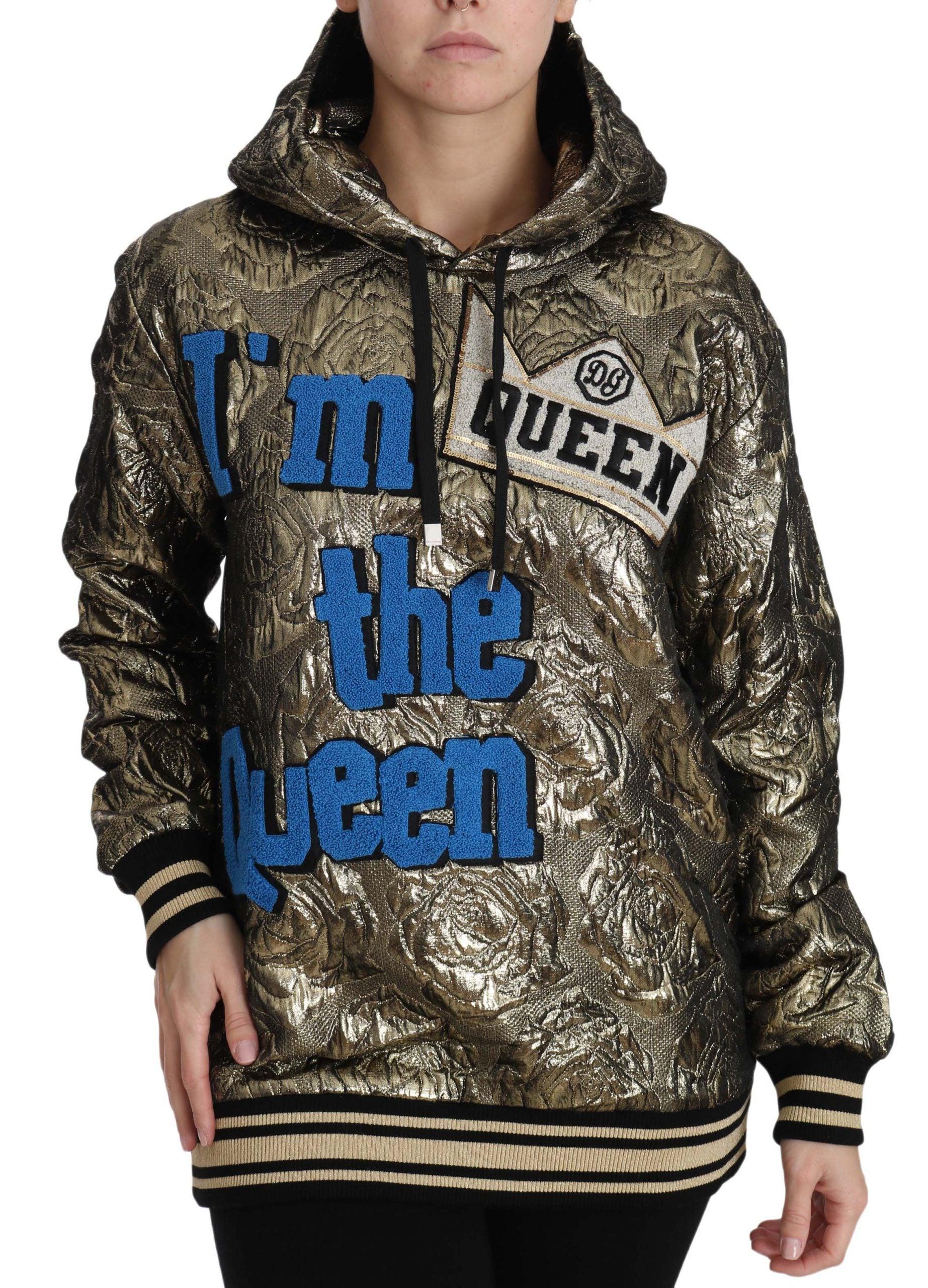 Dolce & Gabbana Im The Queen Multicolor Hoodie Sweatshirt - Arichezz.store