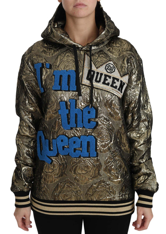 Dolce & Gabbana Im The Queen Multicolor Hoodie Sweatshirt - Arichezz.store