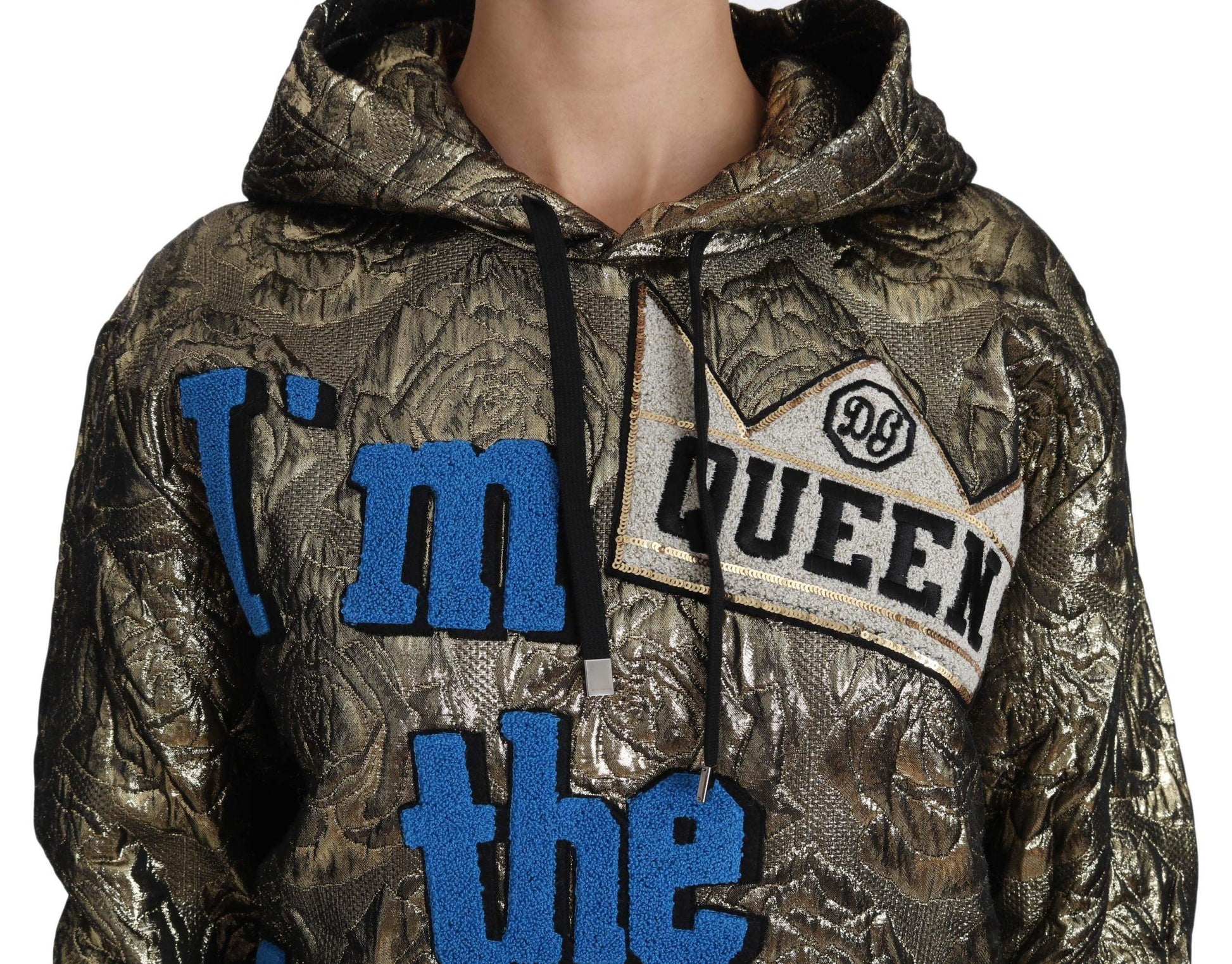 Dolce & Gabbana Im The Queen Multicolor Hoodie Sweatshirt - Arichezz.store