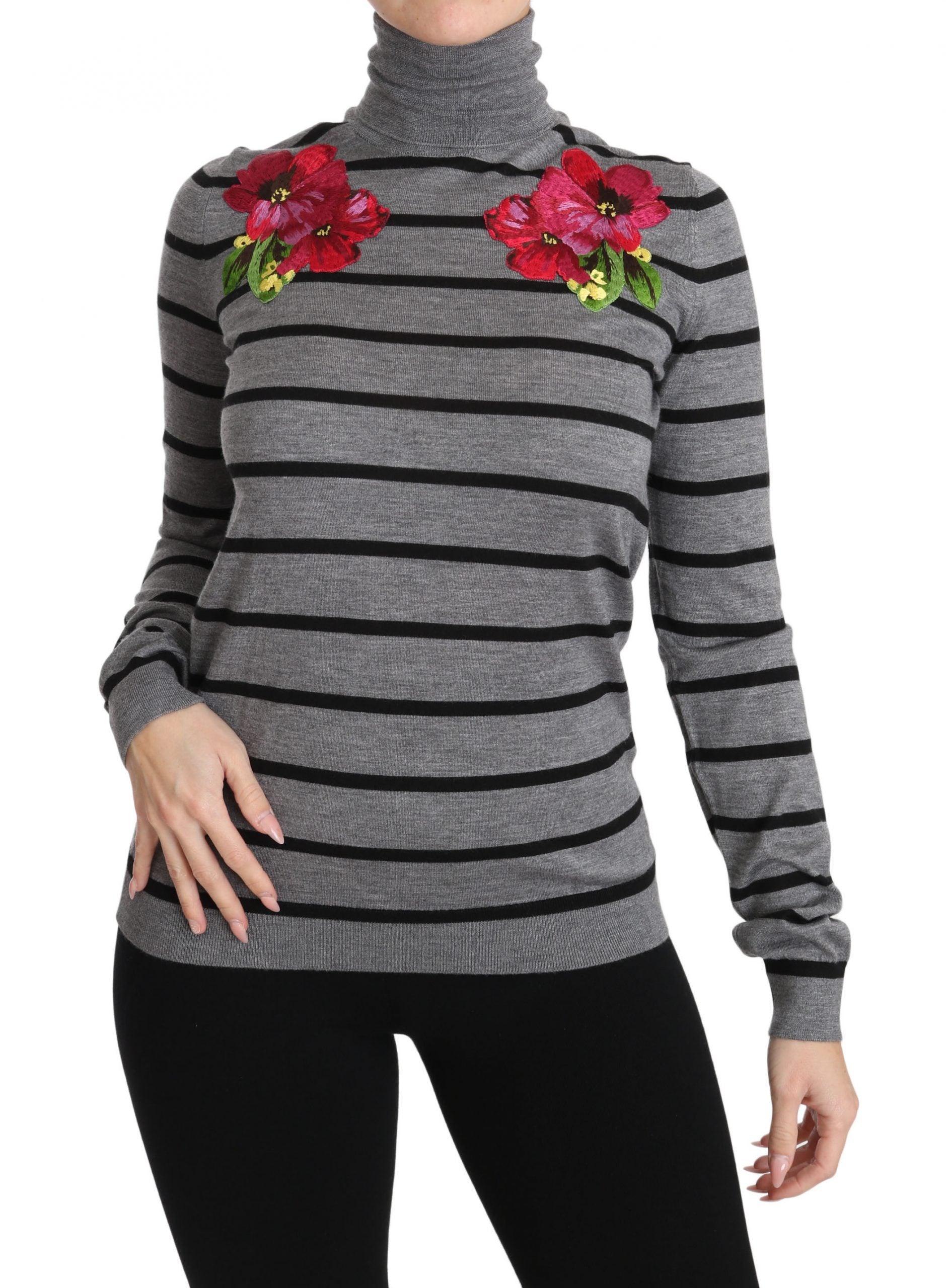 Dolce & Gabbana Elegant Embroidered Cashmere-Silk Sweater - Arichezz.store