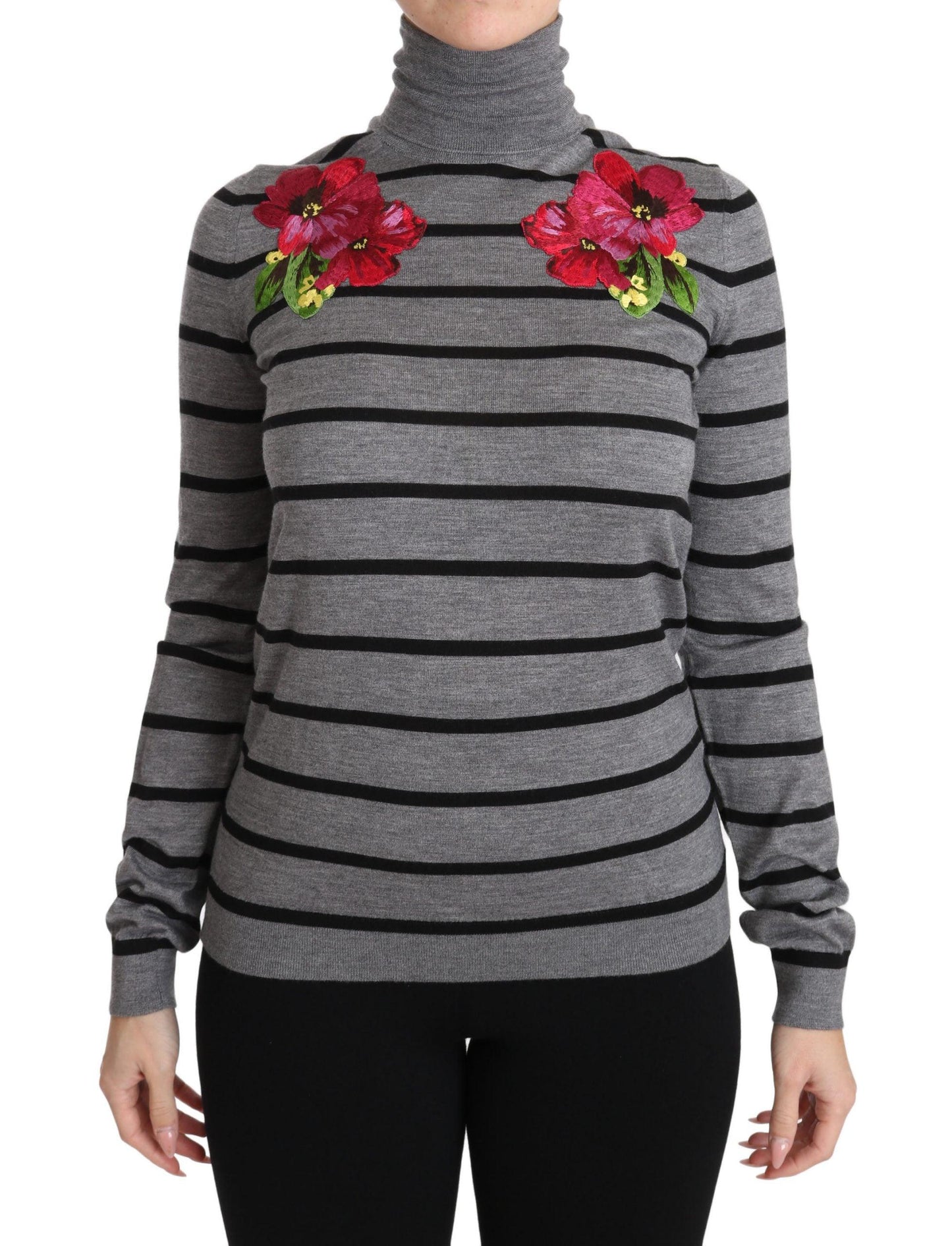 Dolce & Gabbana Elegant Embroidered Cashmere-Silk Sweater - Arichezz.store