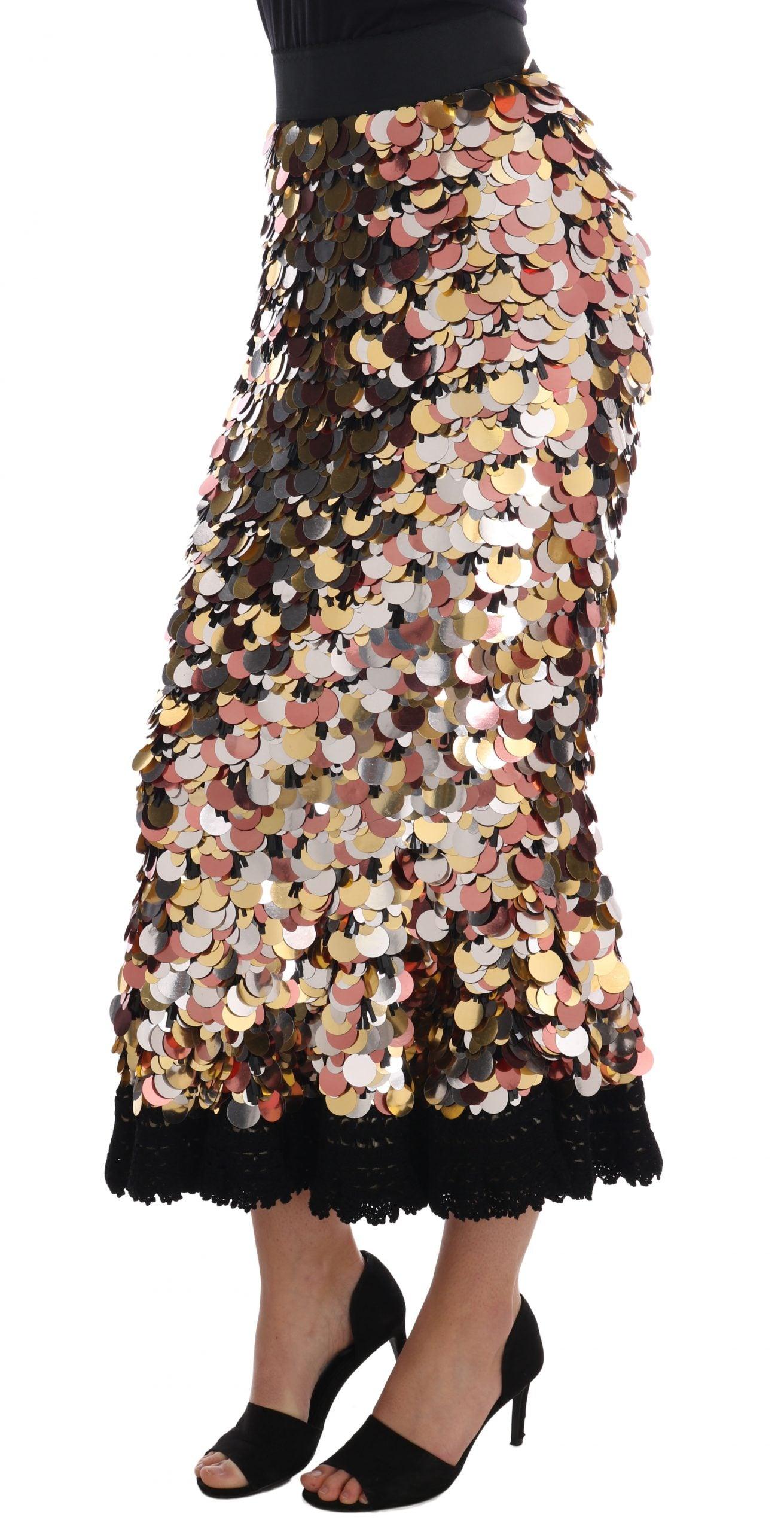 Dolce & Gabbana Sequin Embellished High-Waist Pencil Skirt - Arichezz.store