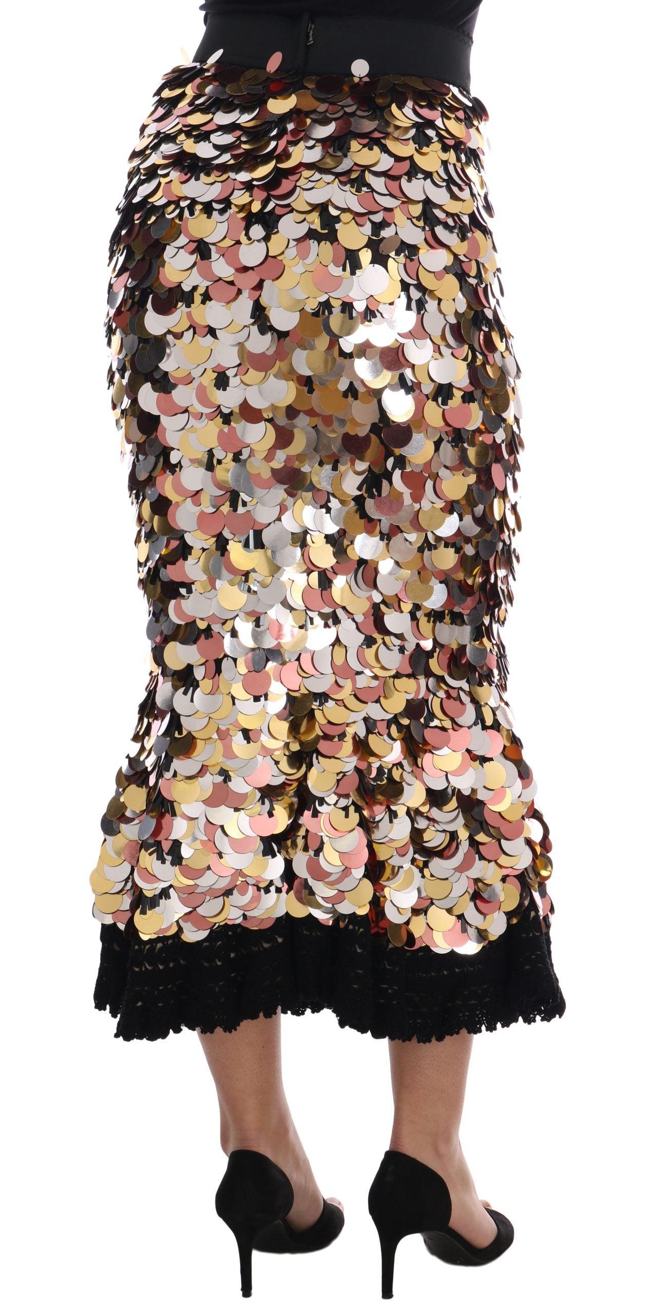 Dolce & Gabbana Sequin Embellished High-Waist Pencil Skirt - Arichezz.store