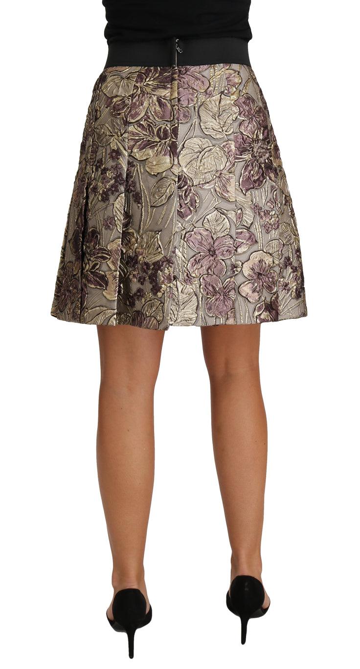 Dolce & Gabbana Floral Jacquard A-Line Skirt Delight - Arichezz.store