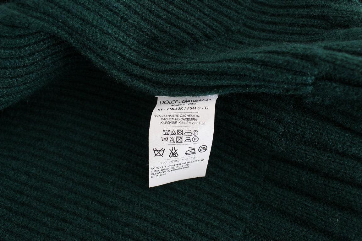 Dolce & Gabbana Elegant Green Cashmere Cardigan Sweater - Arichezz.store