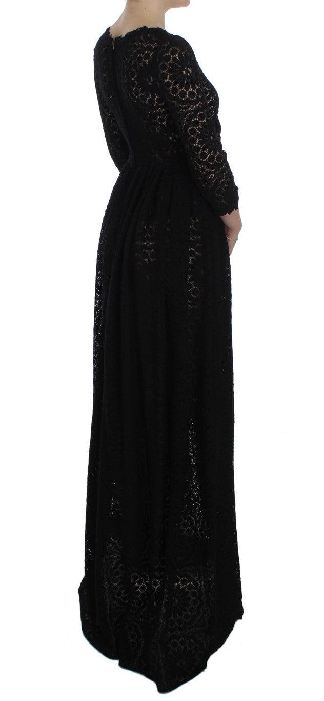 Dolce & Gabbana Elegant Floral Ricamo Maxi Dress - Arichezz.store