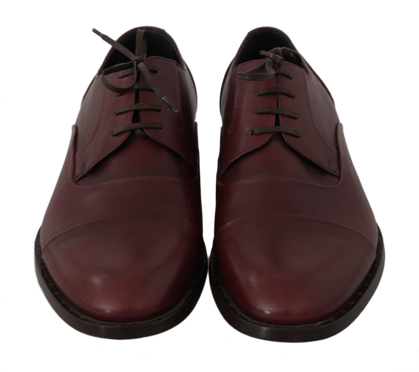 Dolce & Gabbana Elegant Bordeaux Leather Dress Shoes - Arichezz.store