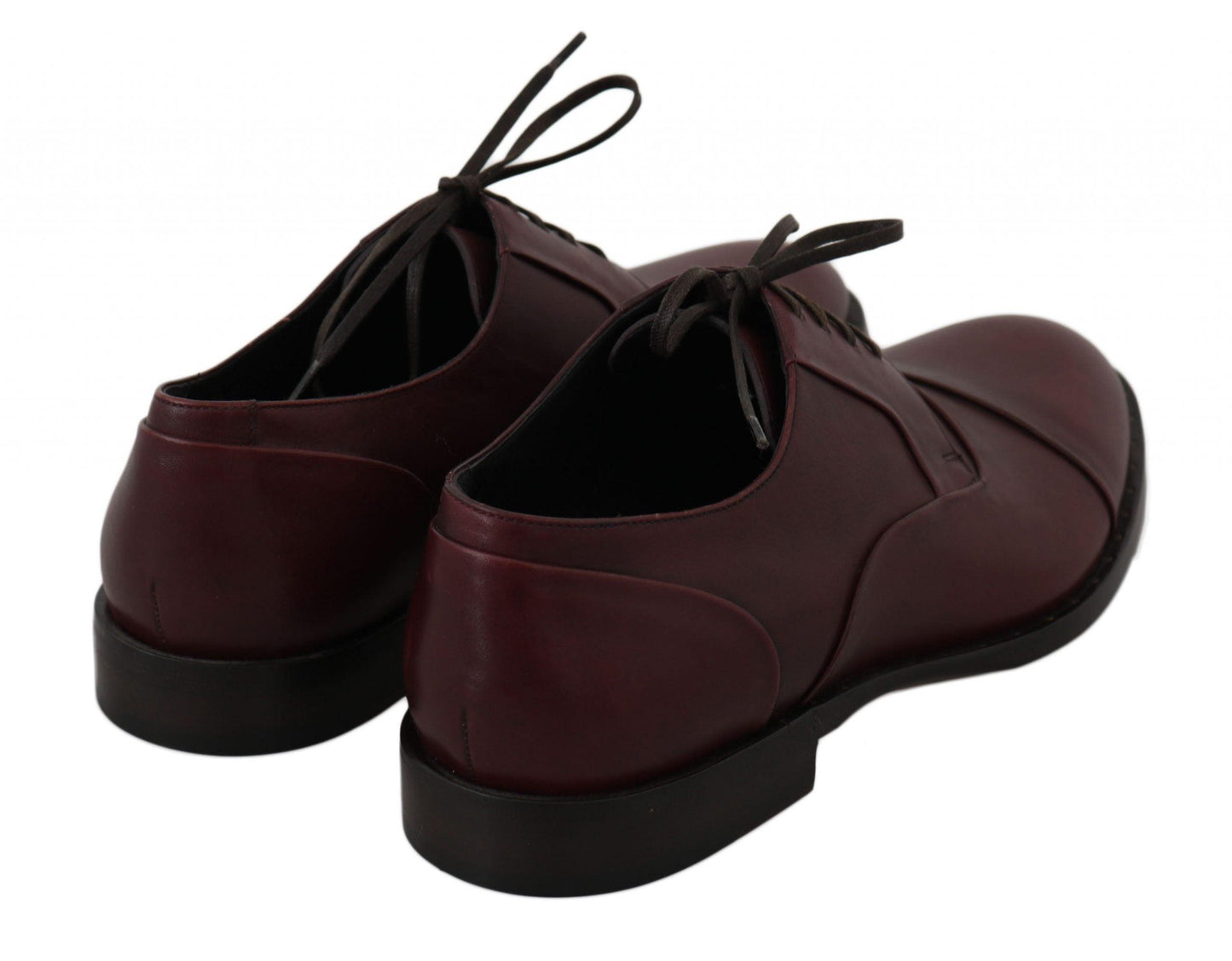 Dolce & Gabbana Elegant Bordeaux Leather Dress Shoes - Arichezz.store