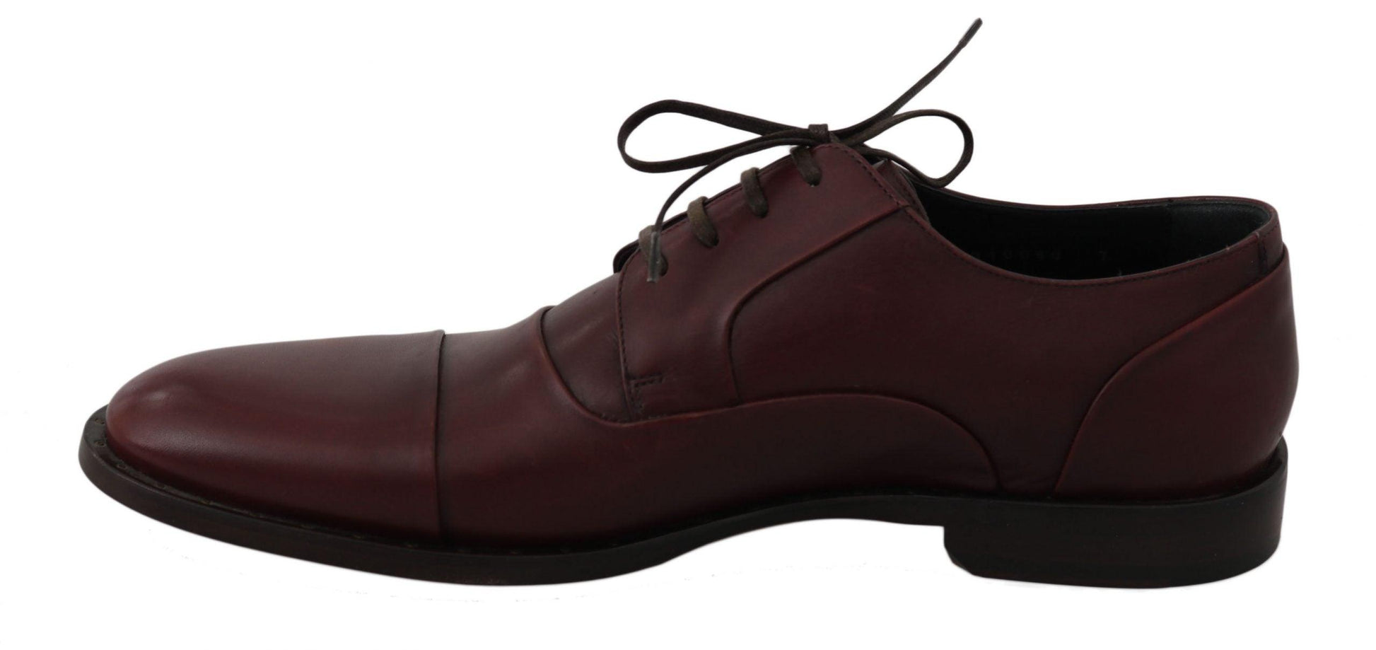 Dolce & Gabbana Elegant Bordeaux Leather Dress Shoes - Arichezz.store