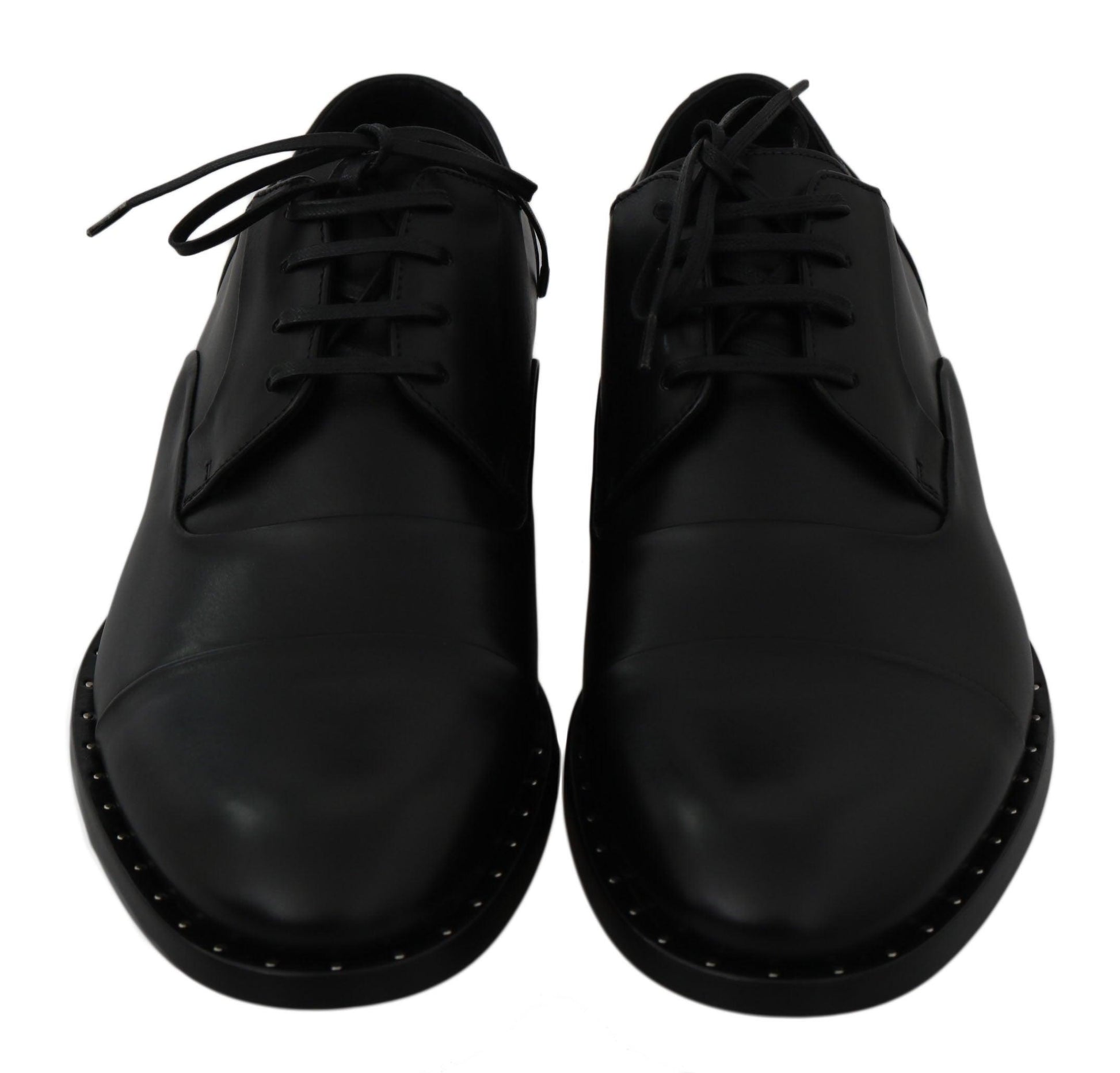 Dolce & Gabbana Sleek Black Leather Formal Dress Shoes - Arichezz.store