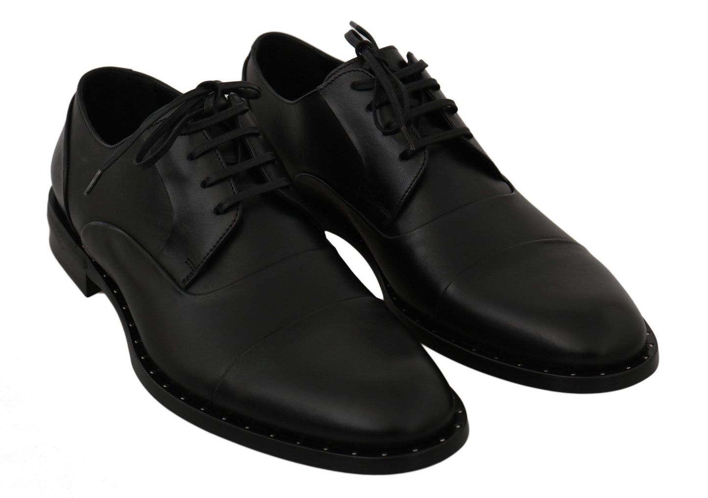 Dolce & Gabbana Sleek Black Leather Formal Dress Shoes - Arichezz.store