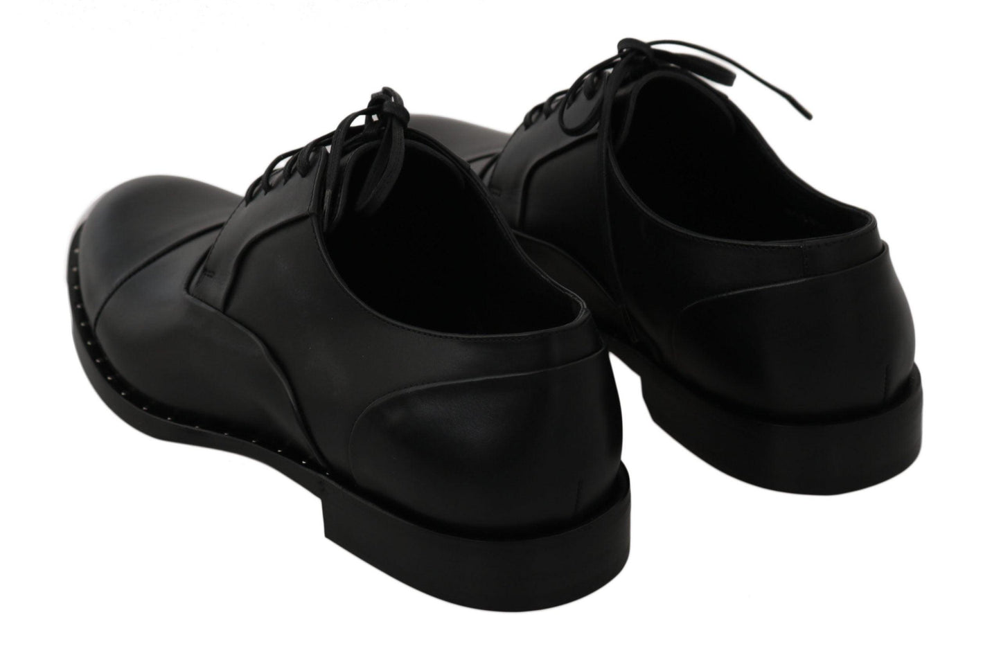 Dolce & Gabbana Sleek Black Leather Formal Dress Shoes - Arichezz.store