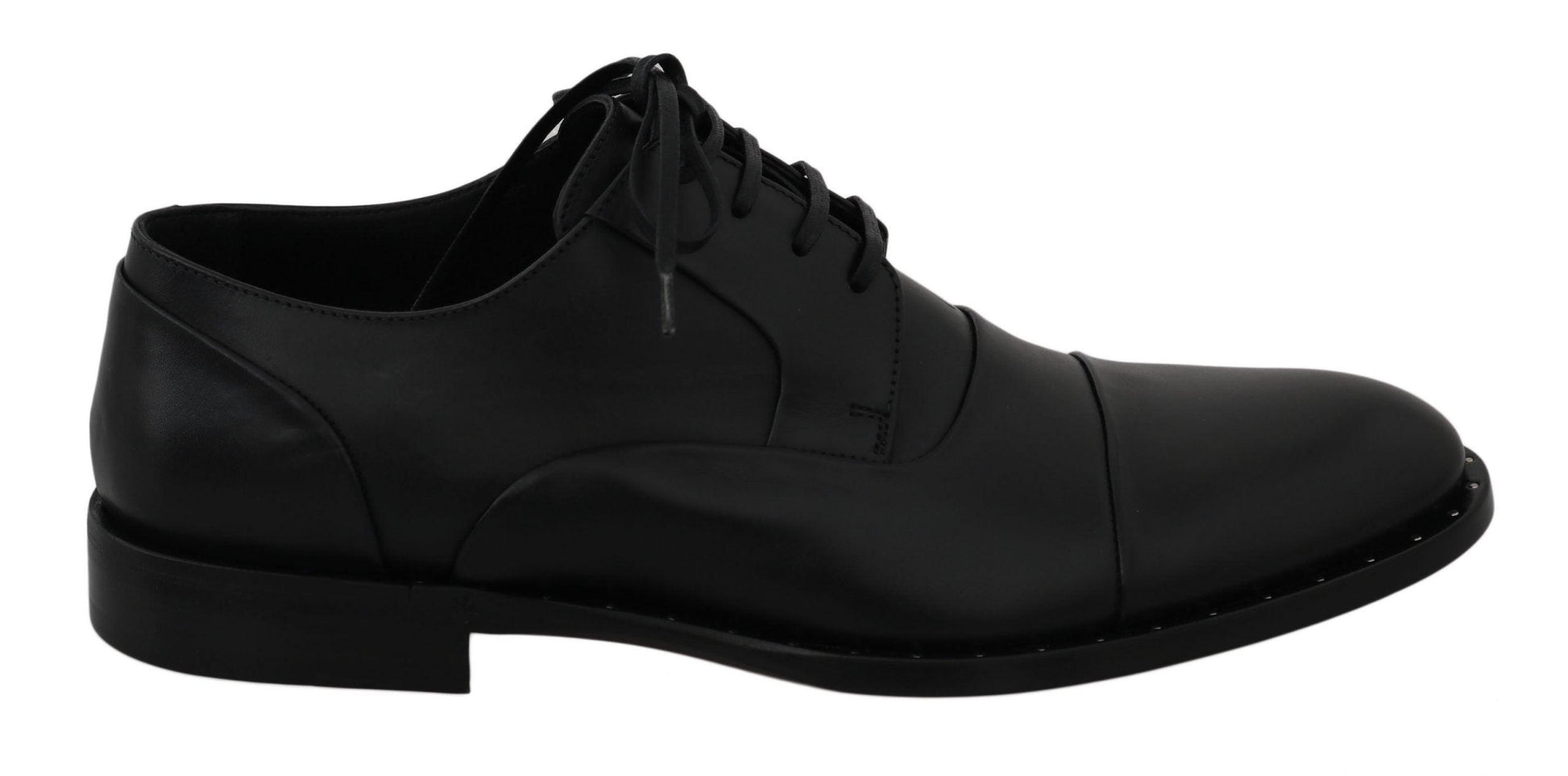 Dolce & Gabbana Sleek Black Leather Formal Dress Shoes - Arichezz.store