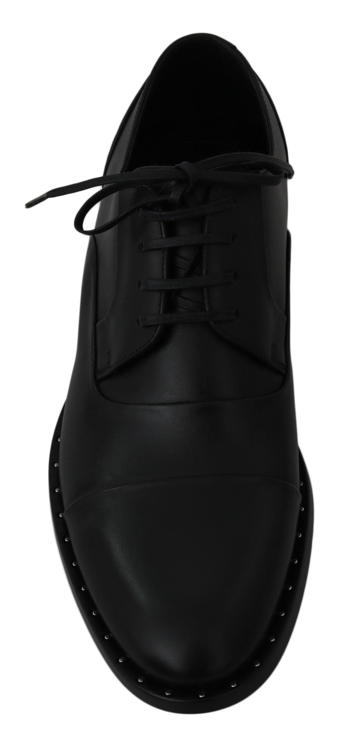 Dolce & Gabbana Sleek Black Leather Formal Dress Shoes - Arichezz.store