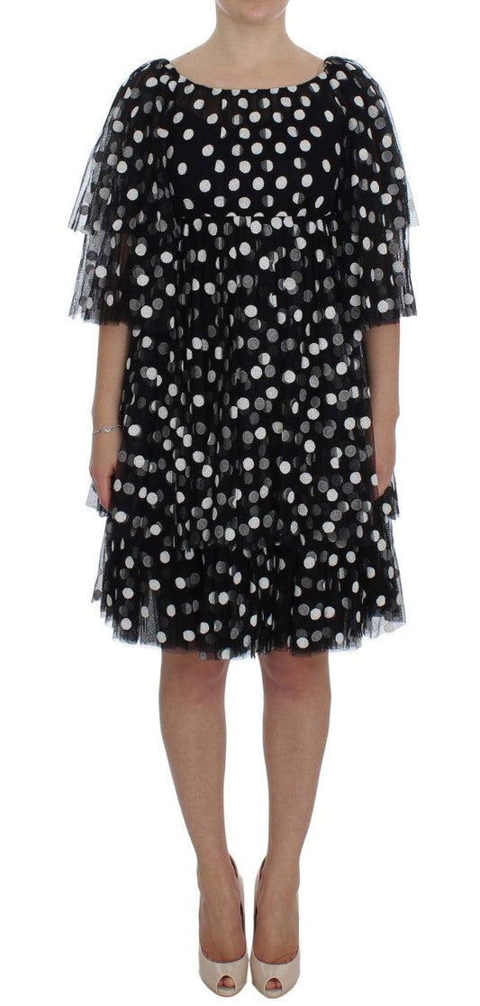 Dolce & Gabbana Elegant Polka Dotted Ruffled Dress - Arichezz.store